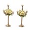 2Pcs Metal Candelabra Candle Holder Floral Stand Wedding Party Table Centerpiece
